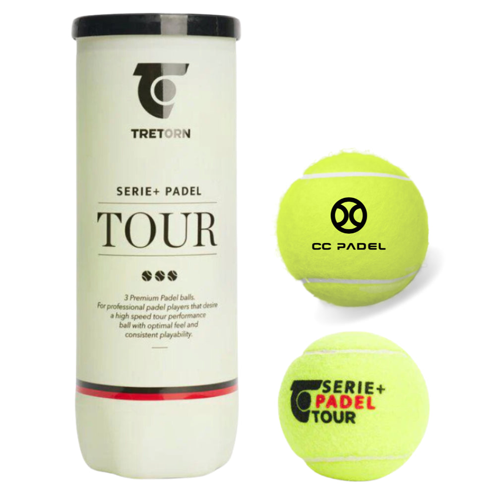 CC PADEL Speciel Edition Tretorn Serie+ x3 Padel Tour Balls - 1 Rør